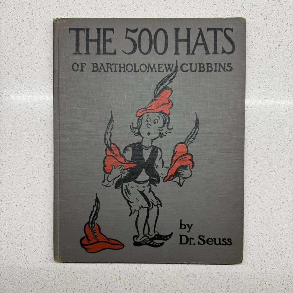 Vintage Dr Seuss The 500 Hats Of Bartholomew Cubbins Book Early Edition HC